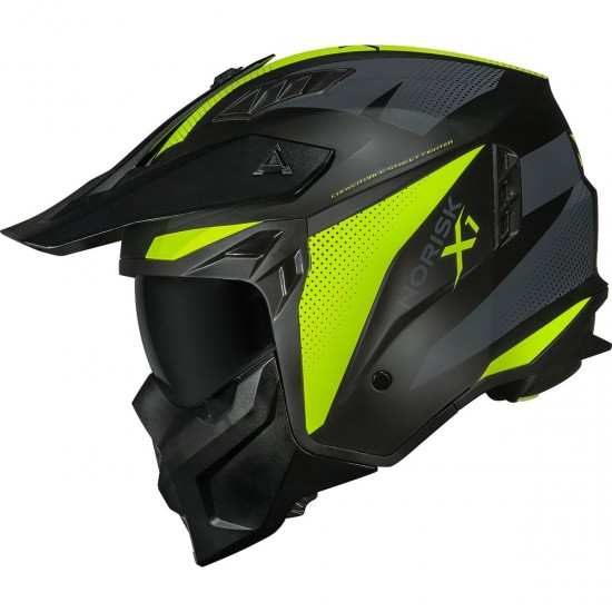 ブラック2 イエロー2 CAPACETE NORISK DARTH II X1 PRETO FOSCO COM AMARELO